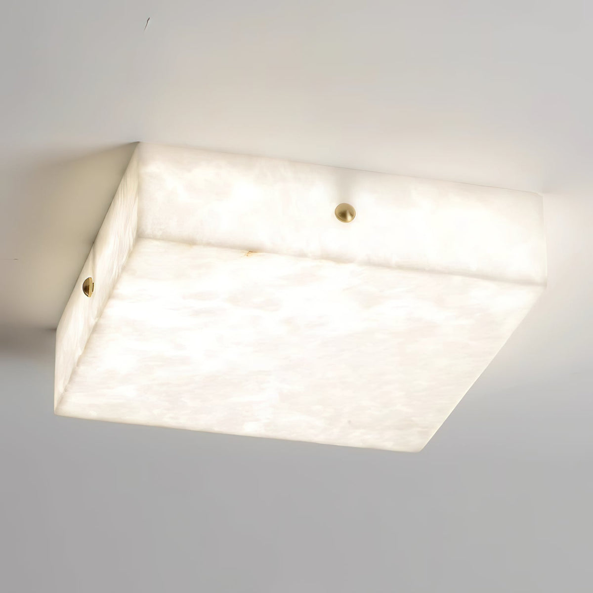 Arca Alabaster Flushmount Ceiling Light – Natural Gypsum Snowflake Flushmount Ligh