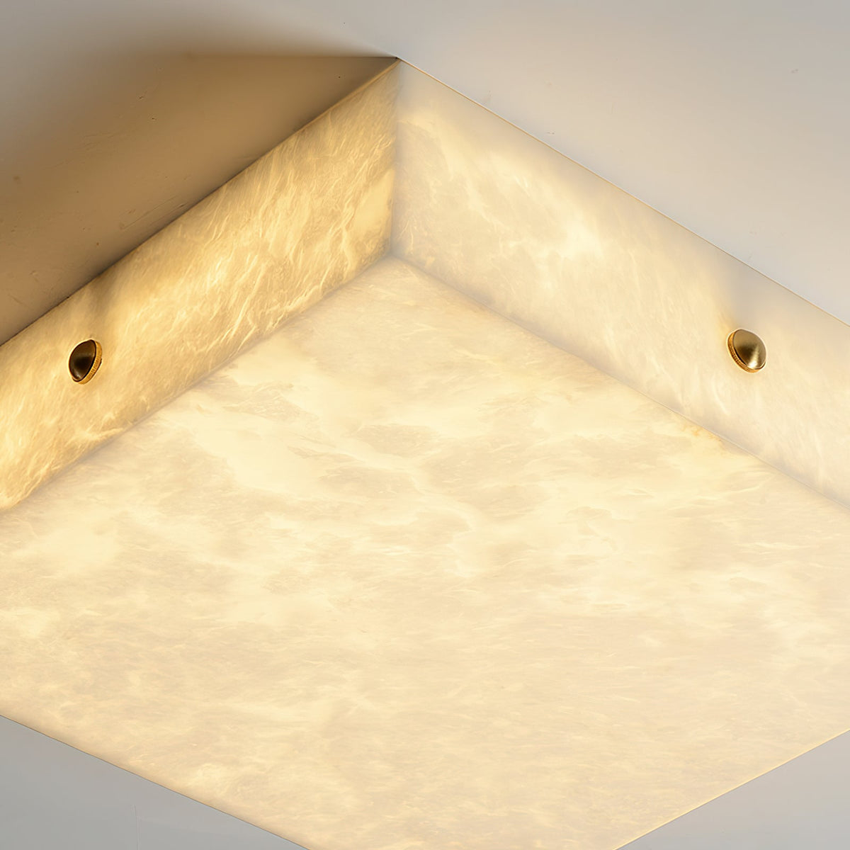 Arca Alabaster Flushmount Ceiling Light – Natural Gypsum Snowflake Flushmount Ligh