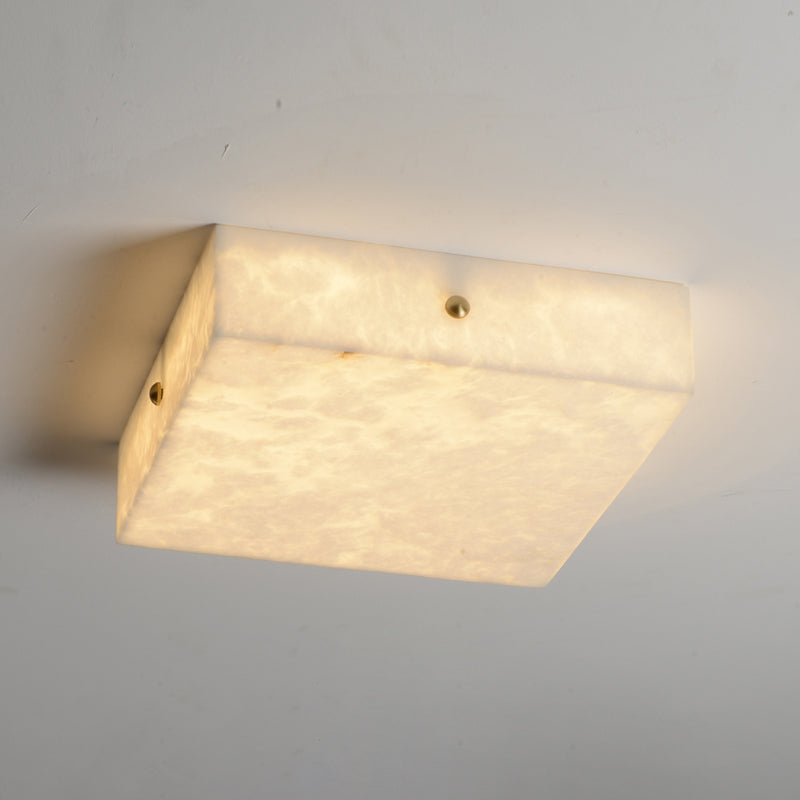 Arca Alabaster Flushmount Ceiling Light – Natural Gypsum Snowflake Flushmount Ligh