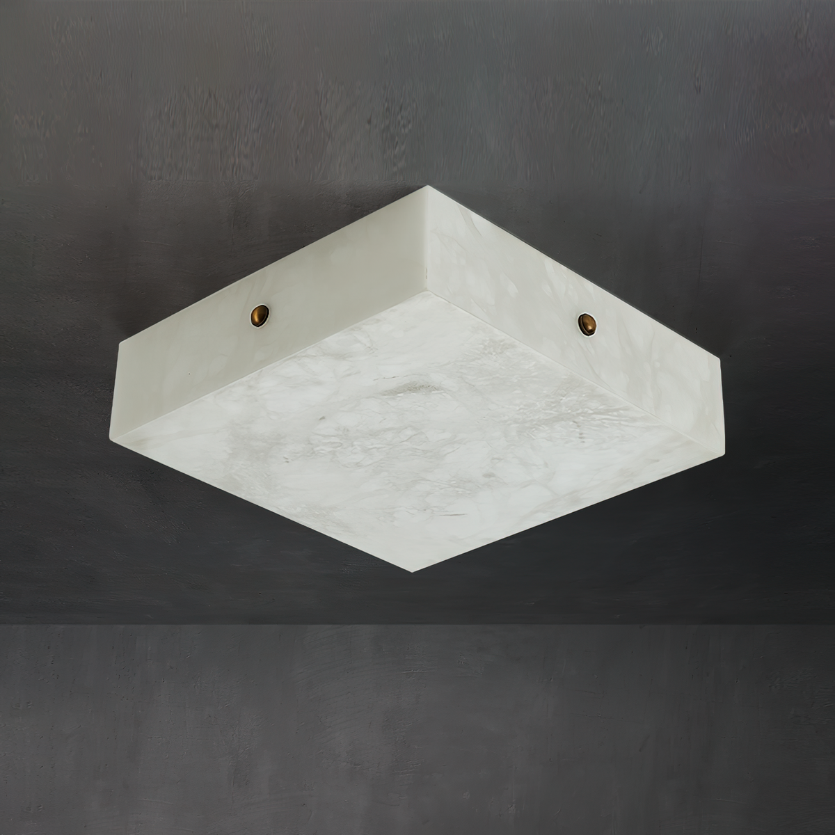 Arca Alabaster Flushmount Ceiling Light – Natural Gypsum Snowflake Flushmount Ligh