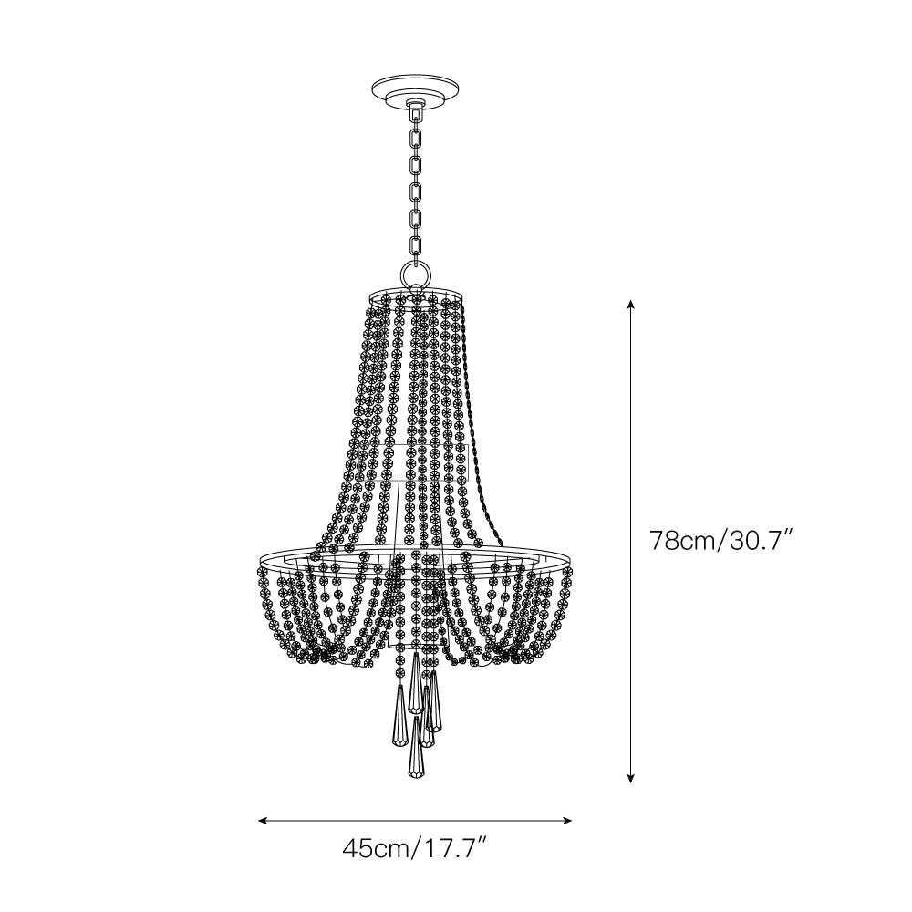 Arcadia Crystal Chandelier – Glamorous K9 Crystal & Iron Bowl Chandelier