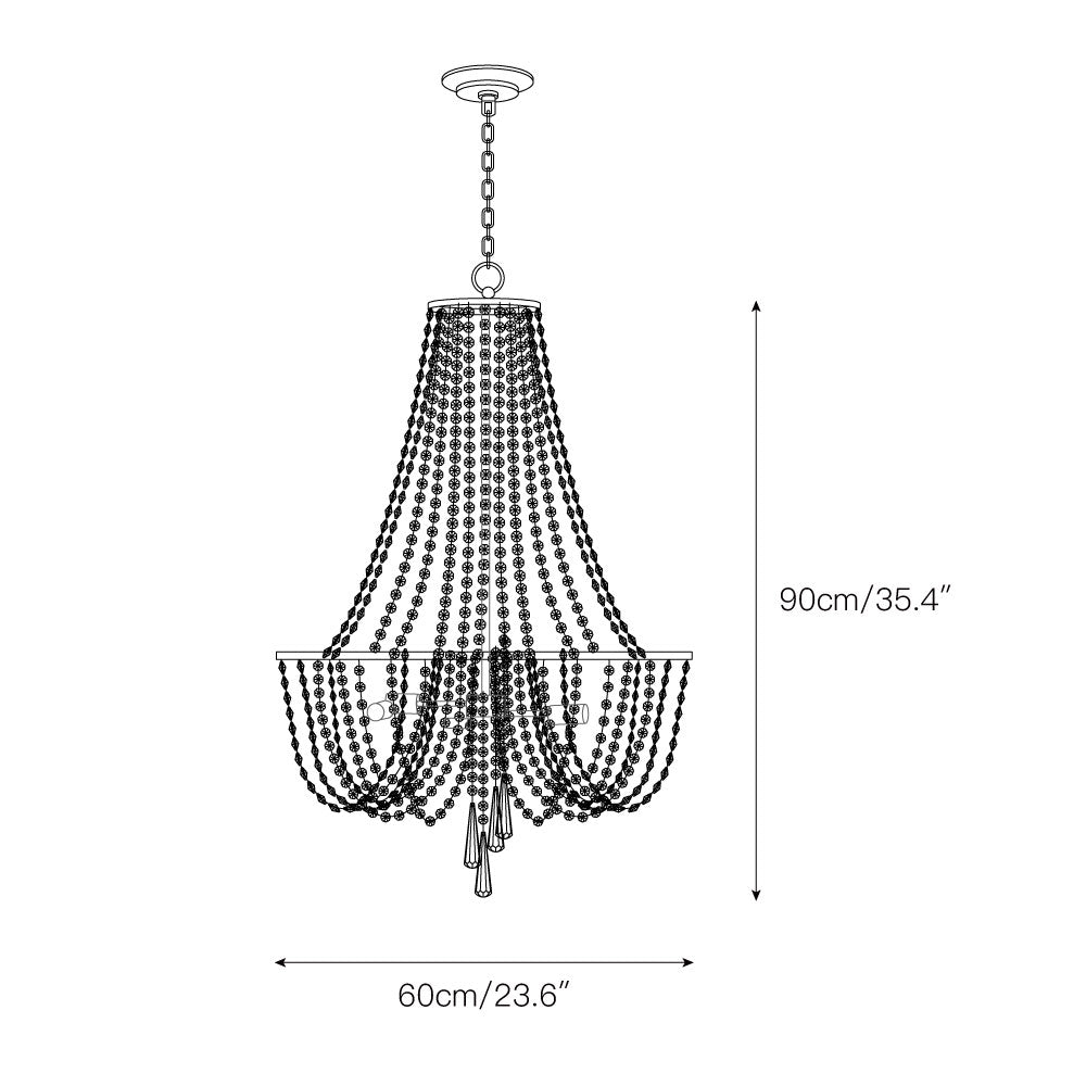 Arcadia Crystal Chandelier – Glamorous K9 Crystal & Iron Bowl Chandelier