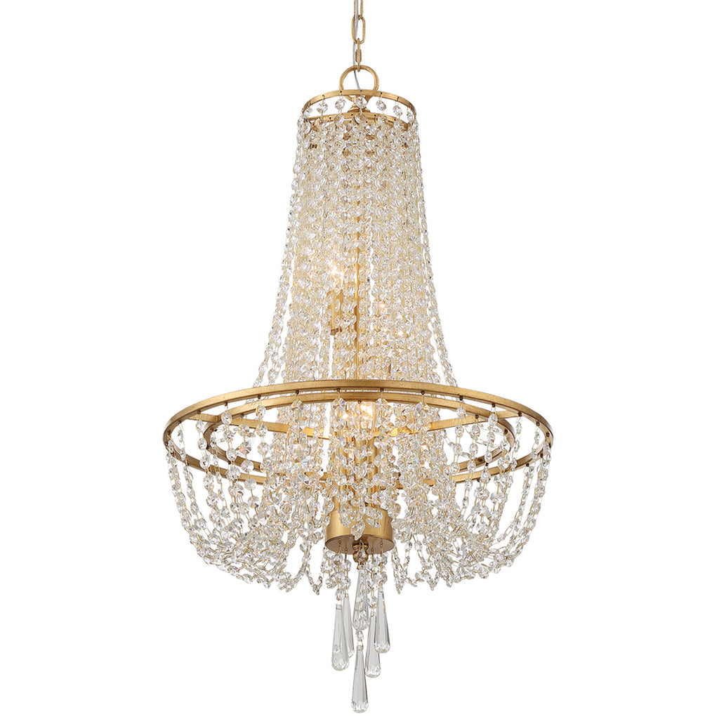 Arcadia Crystal Chandelier – Glamorous K9 Crystal & Iron Bowl Chandelier