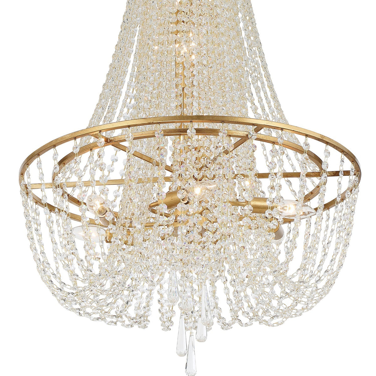 Arcadia Crystal Chandelier – Glamorous K9 Crystal & Iron Bowl Chandelier