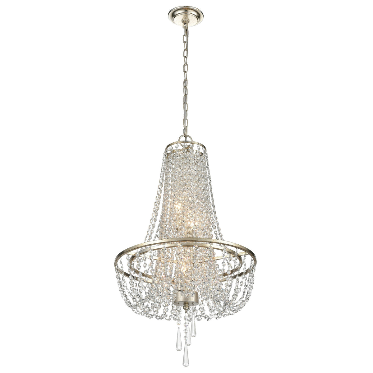 Arcadia Crystal Chandelier – Glamorous K9 Crystal & Iron Bowl Chandelier