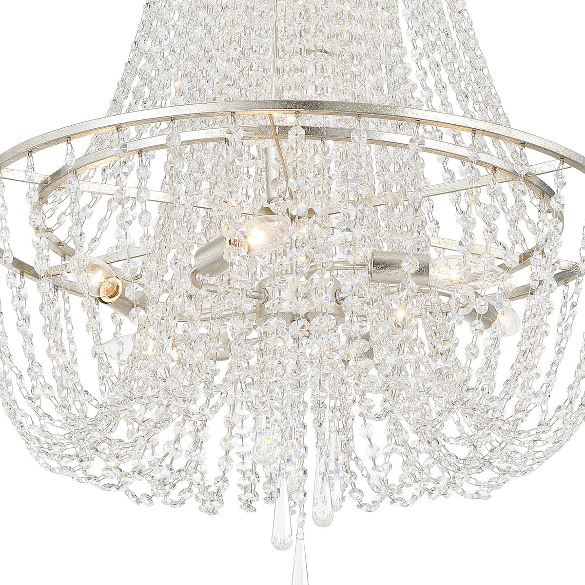 Arcadia Crystal Chandelier – Glamorous K9 Crystal & Iron Bowl Chandelier