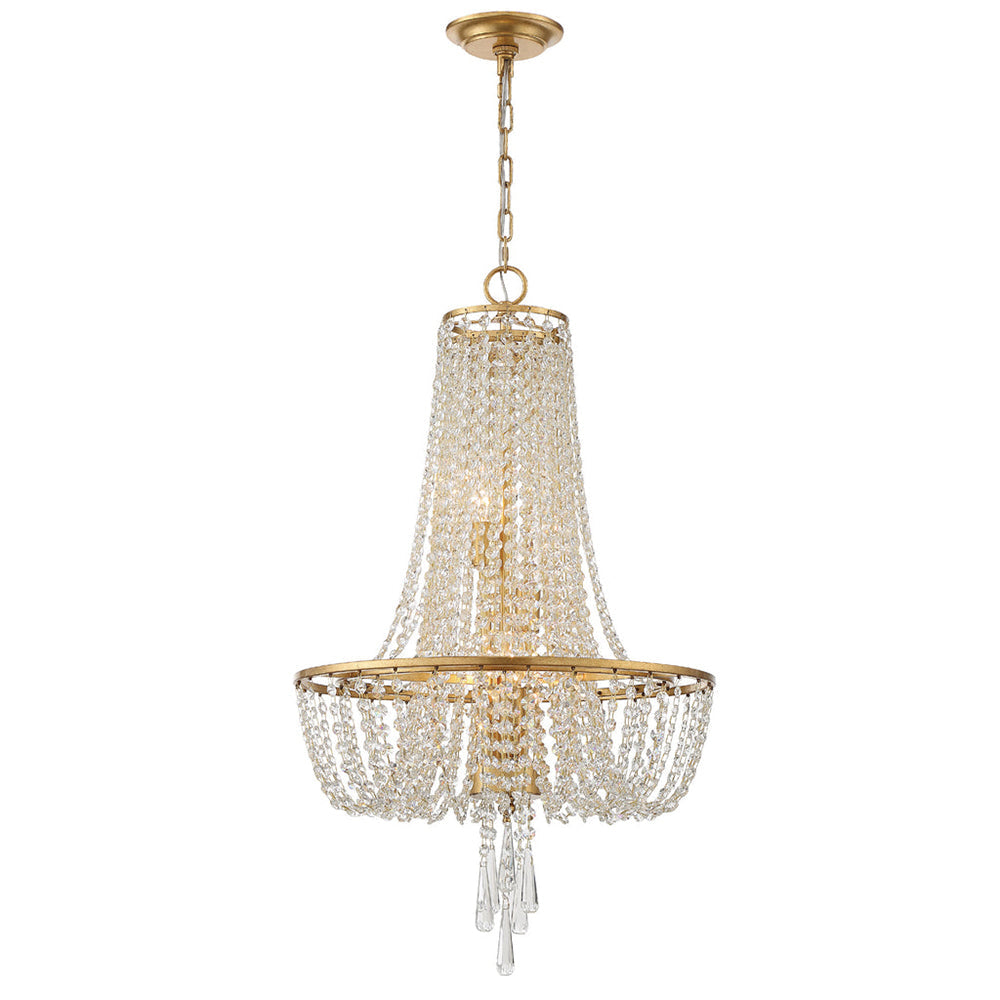 Arcadia Crystal Chandelier – Glamorous K9 Crystal & Iron Bowl Chandelier