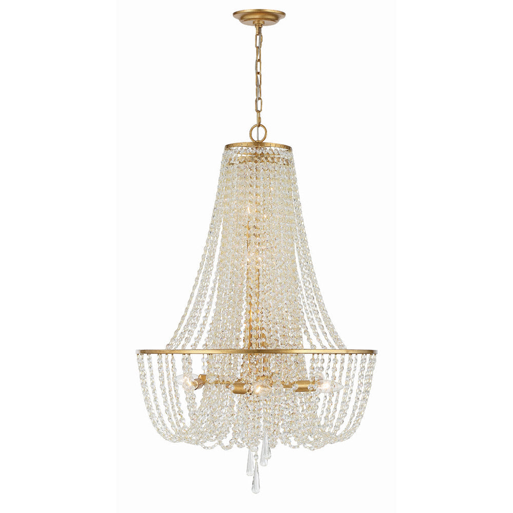 Arcadia Crystal Chandelier – Glamorous K9 Crystal & Iron Bowl Chandelier