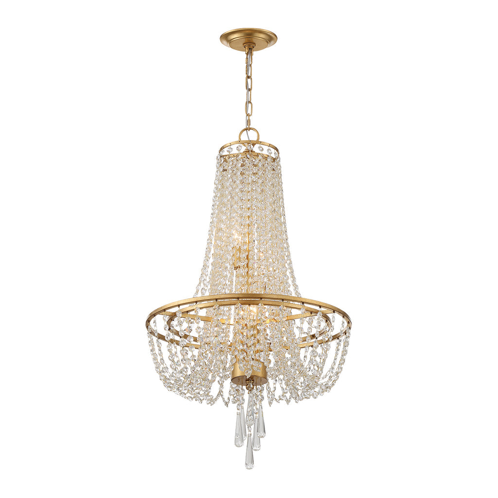 Arcadia Crystal Chandelier – Glamorous K9 Crystal & Iron Bowl Chandelier