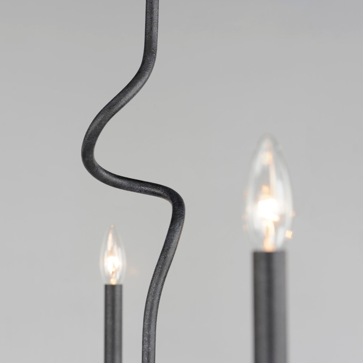 Ardi Chandelier – Sinuous Forged Iron Style Black Oxide Chandelier
