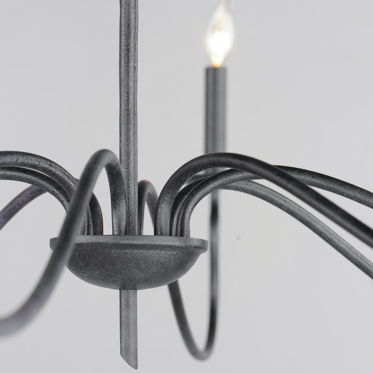 Ardi Chandelier – Sinuous Forged Iron Style Black Oxide Chandelier