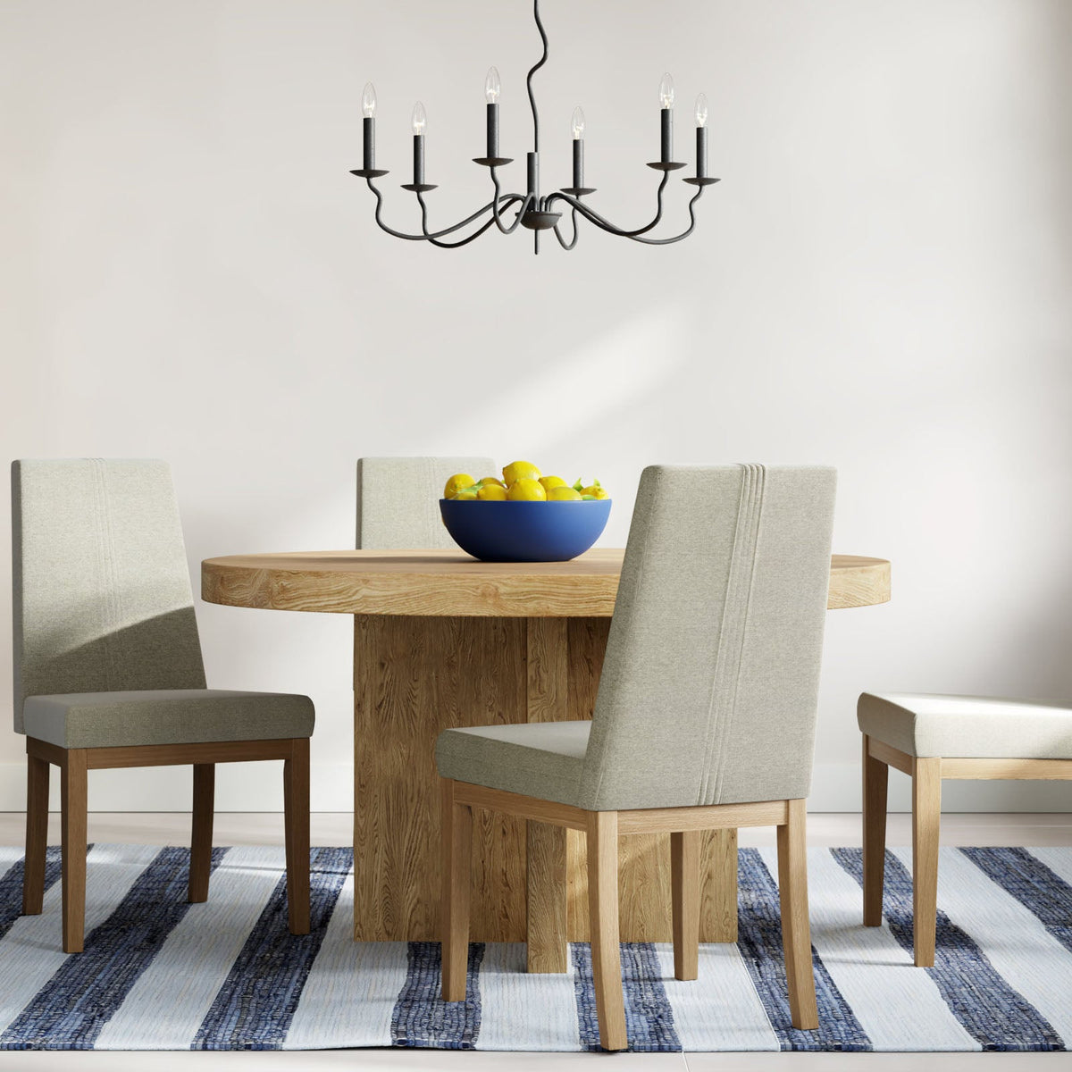 Ardi Chandelier – Sinuous Forged Iron Style Black Oxide Chandelier