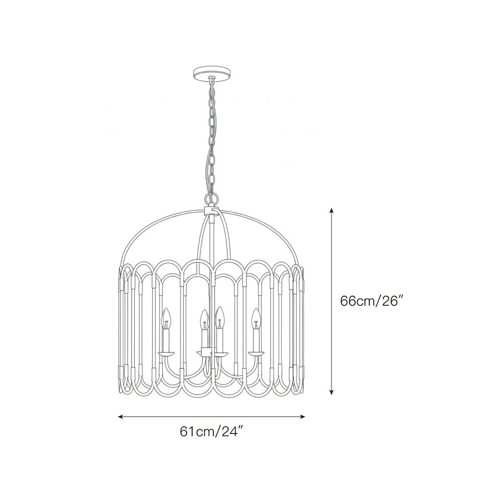 Argente Chandelier – Openwork Geometric Brass & Metal Chandelier