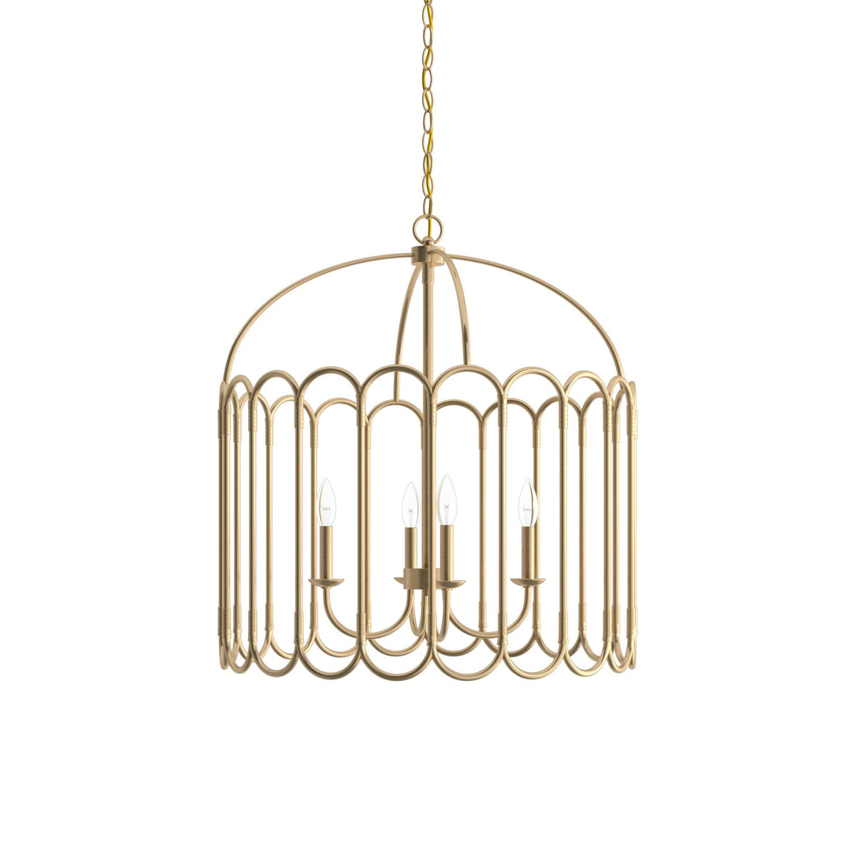 Argente Chandelier – Openwork Geometric Brass & Metal Chandelier