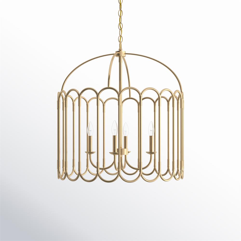 Argente Chandelier – Openwork Geometric Brass & Metal Chandelier