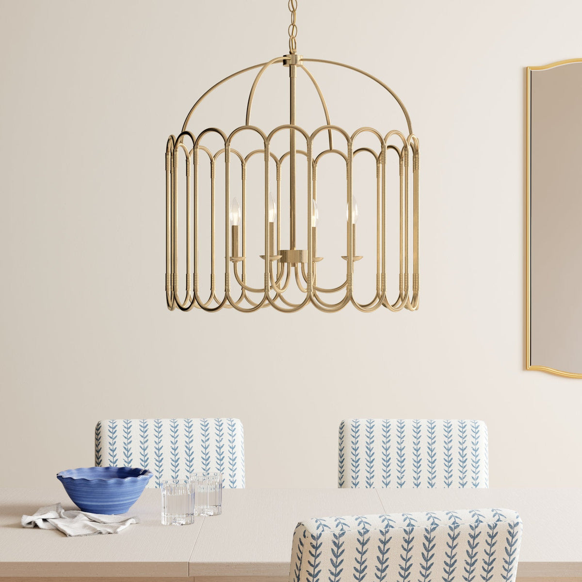 Argente Chandelier – Openwork Geometric Brass & Metal Chandelier