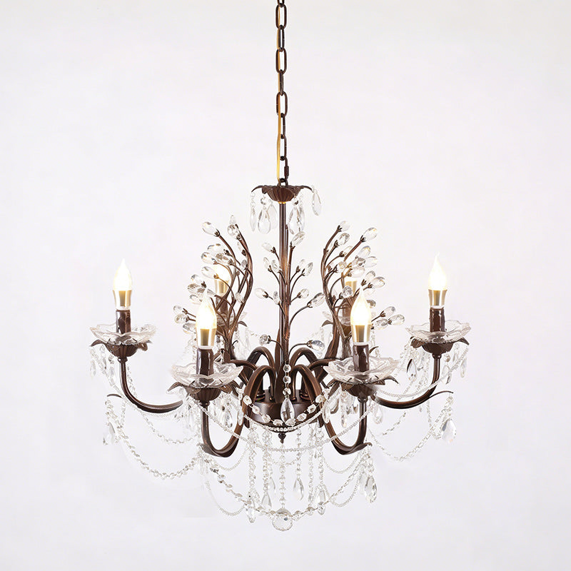 Ariae Crystal Chandelier | Luxury French Country Branch & Leaf Pendant