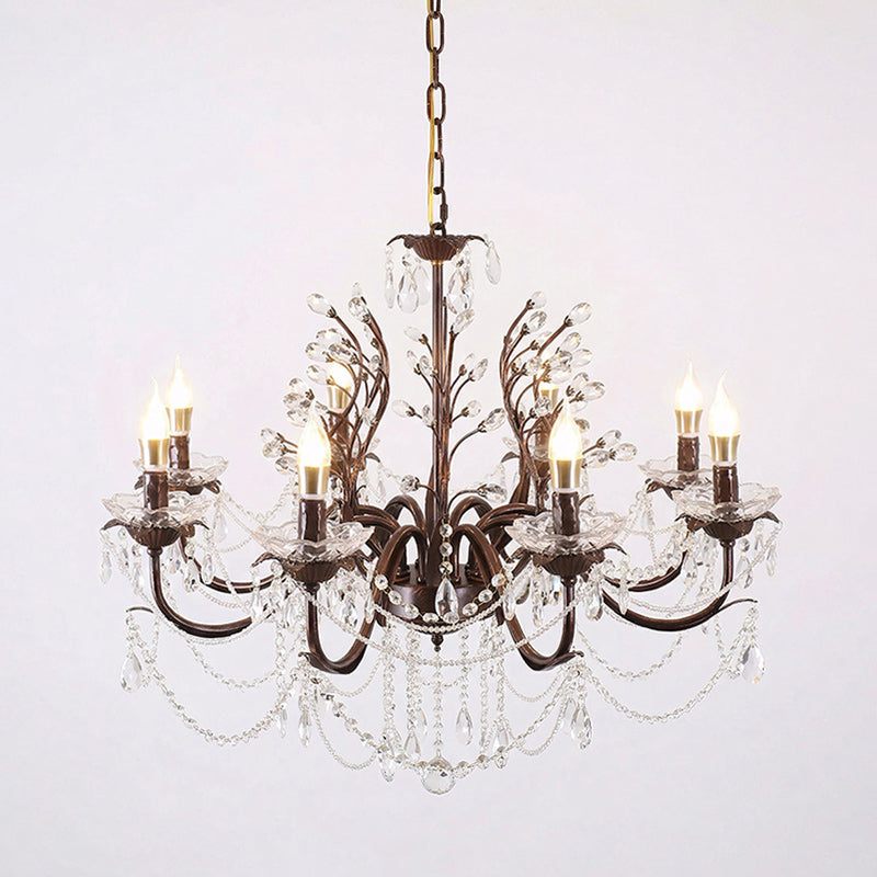 Ariae Crystal Chandelier | Luxury French Country Branch & Leaf Pendant