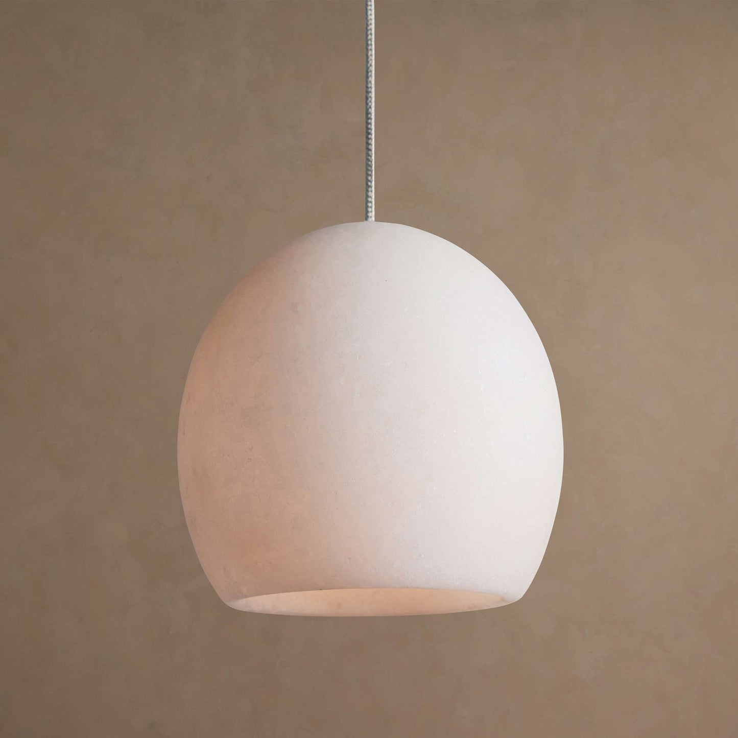 Arica Natural Alabaster LED Chandelier - Modern Minimalist Brass Pendant