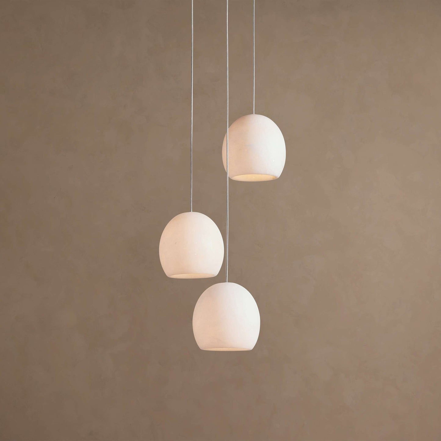 Arica Natural Alabaster LED Chandelier - Modern Minimalist Brass Pendant