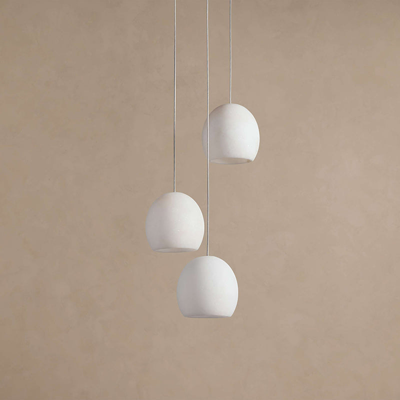 Arica Natural Alabaster LED Chandelier - Modern Minimalist Brass Pendant