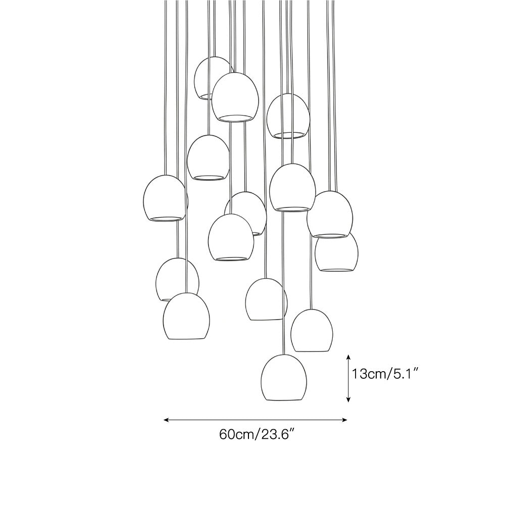 Arica Natural Alabaster LED Chandelier - Modern Minimalist Brass Pendant