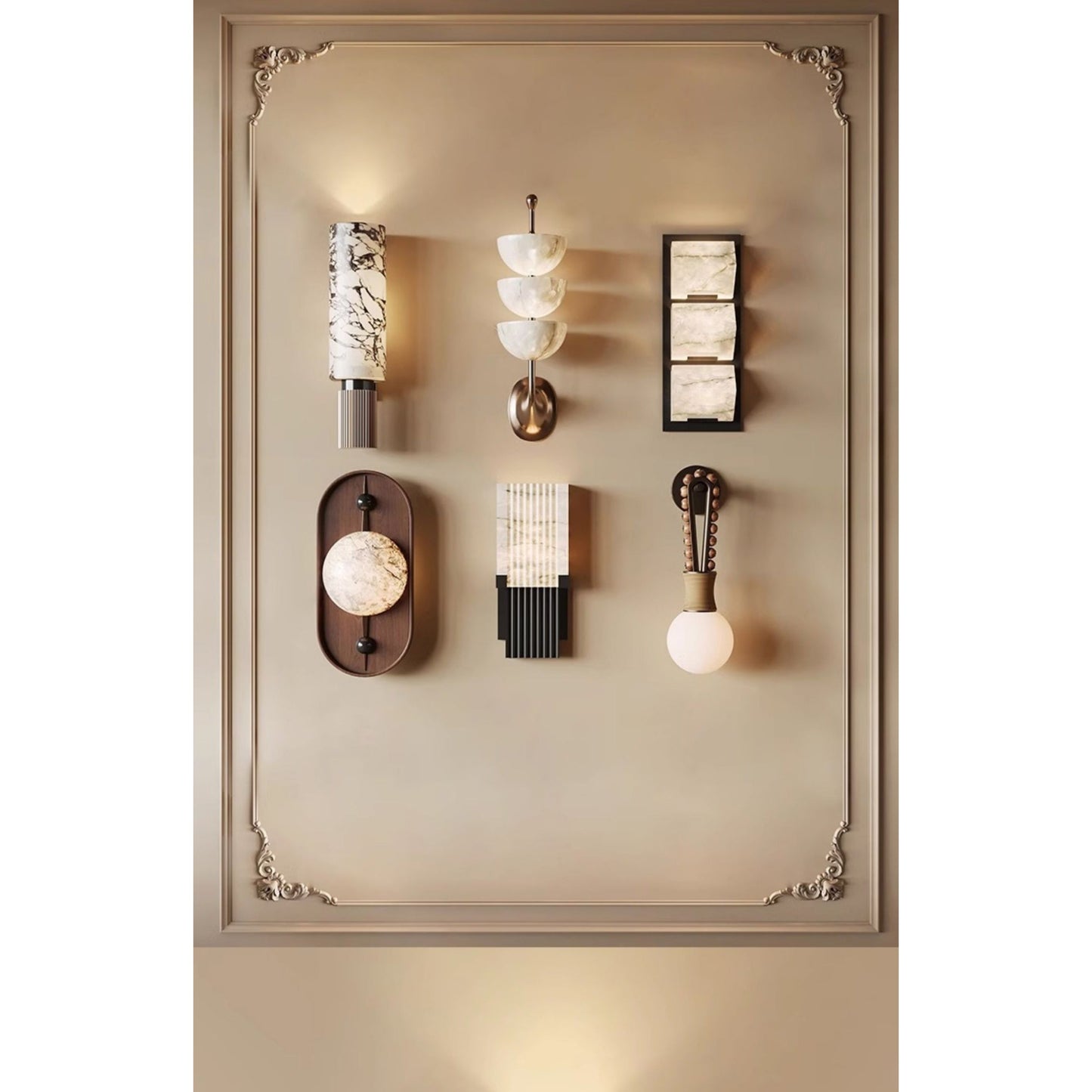Ariel Alabaster Wall Lamp | Luxury 19-Inch Slim Natural Stone & Steel Sconce