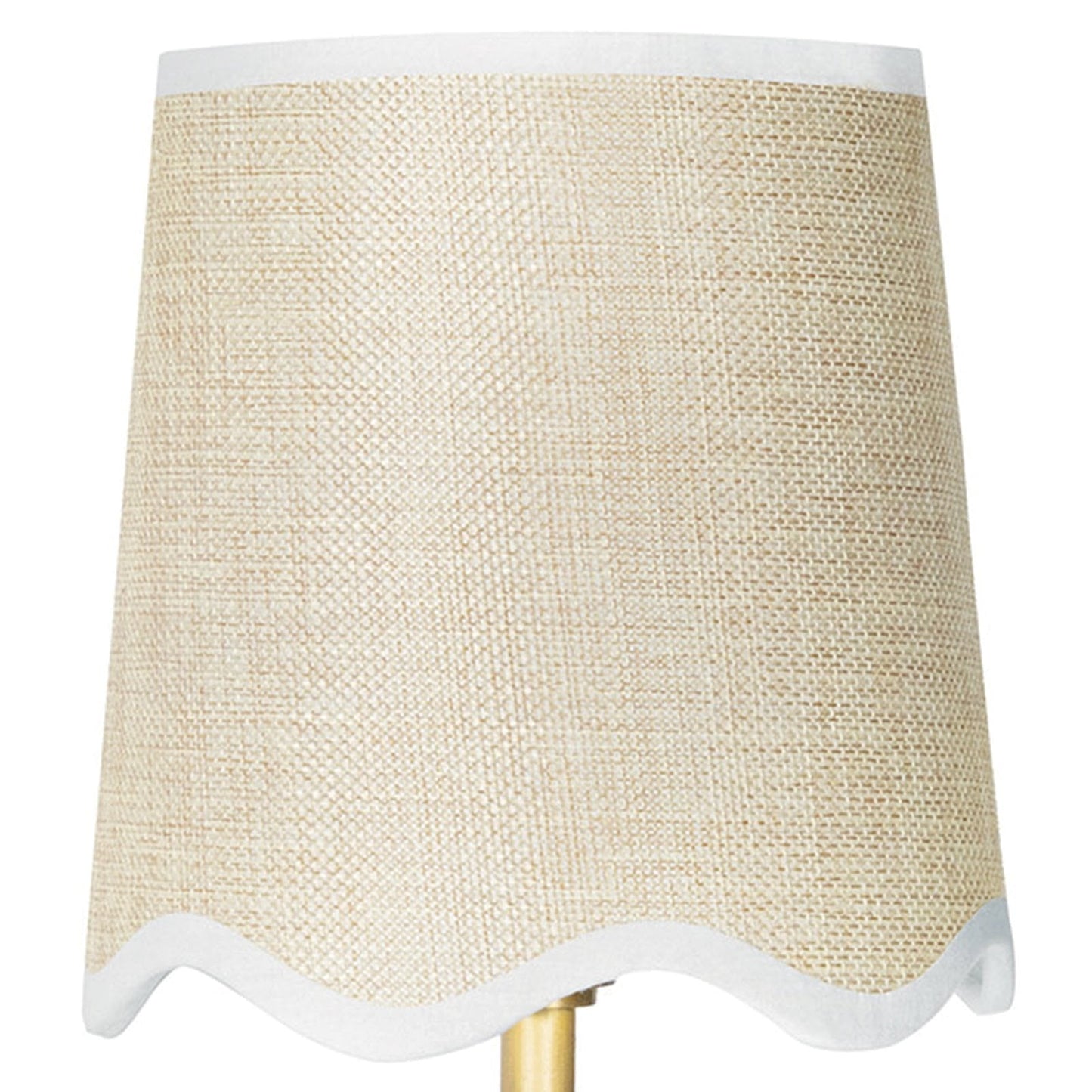 Ariel Wall Lamp | Luxury Woven Shade & Scalloped Linen Brass Sconce