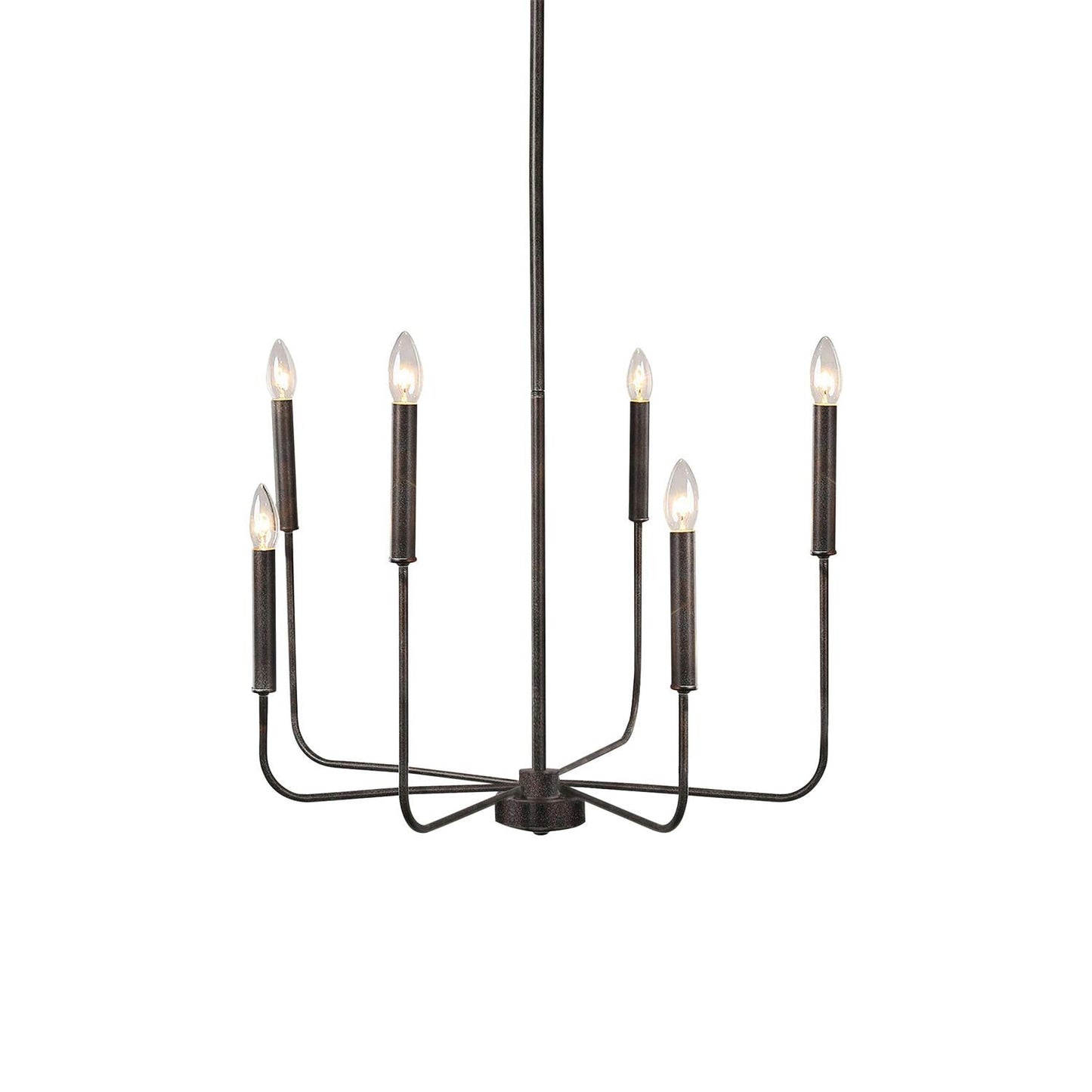 Arlin Candle Chandelier | Luxury Staggered 6/8-Light Brass Ring Pendant