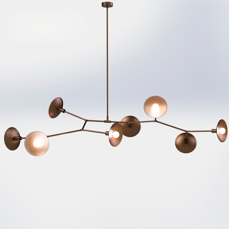 Armature Chandelier | Luxury Handcrafted Machined Brass Articulating Light