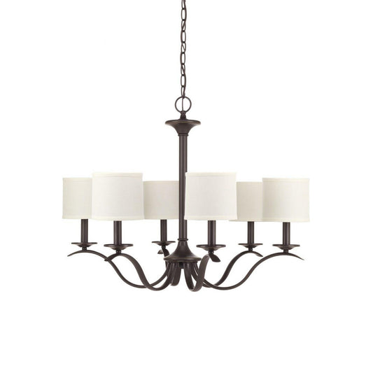 Armindo Chandelier | Luxury Brass & Fabric Drum Shade Pendant Light