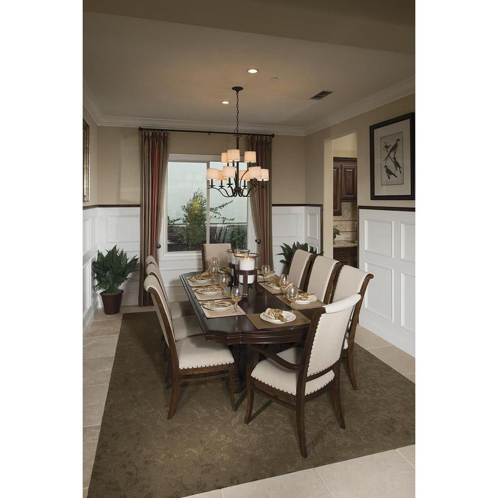 Armindo Chandelier | Luxury Brass & Fabric Drum Shade Pendant Light
