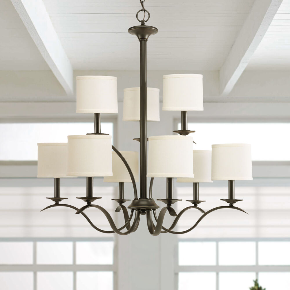 Armindo Chandelier | Luxury Brass & Fabric Drum Shade Pendant Light