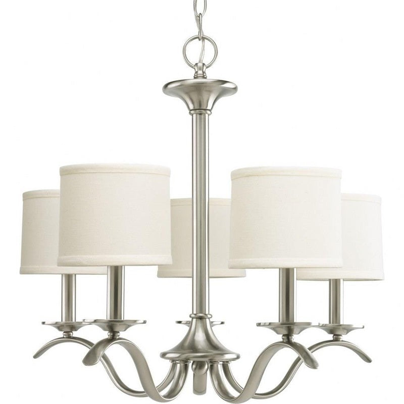Armindo Chandelier | Luxury Brass & Fabric Drum Shade Pendant Light