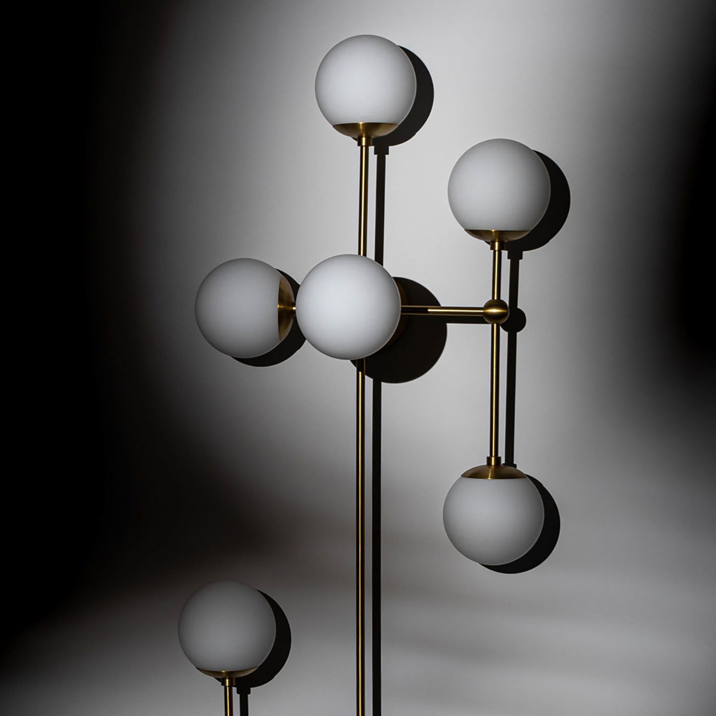 Armstrong Wall Lamp | Luxury 62-Inch Vertical Brass & Glass Orb Sconce