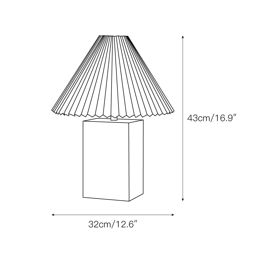 Arouca Table Lamp | Luxury Hand-Crafted White Marble & Fabric Shade Light