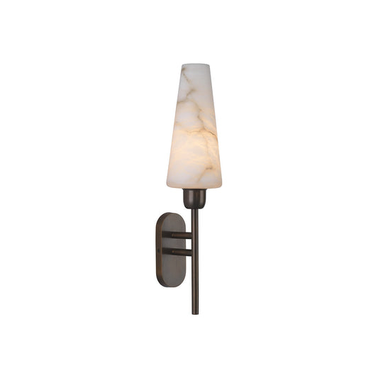 Arras Alabaster Wall Lamp | Luxury Rich Bronze & Natural Stone Sconce