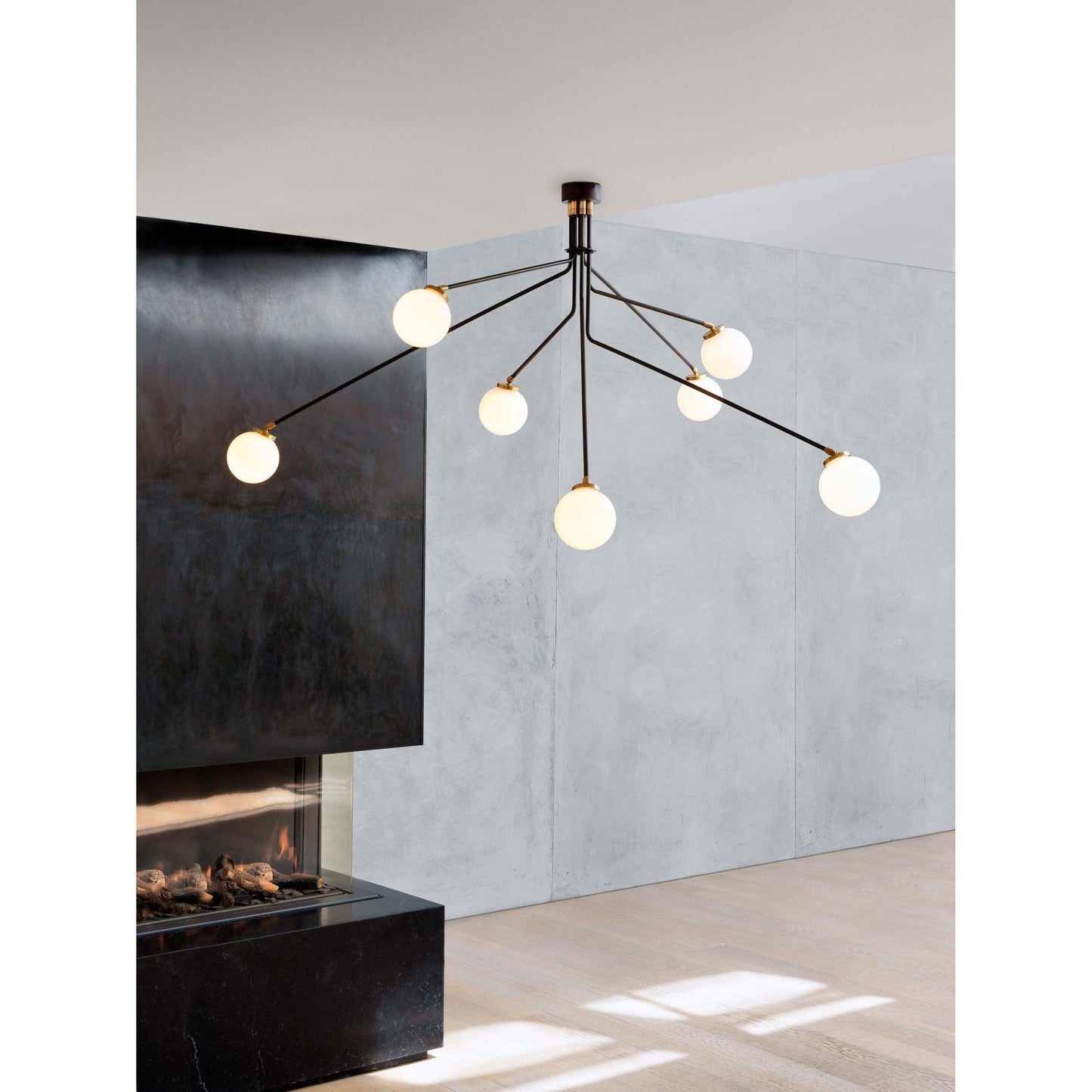 Array Ceiling Lamp | Luxury 1960s Italian-Inspired Rotating Brass Chandelier