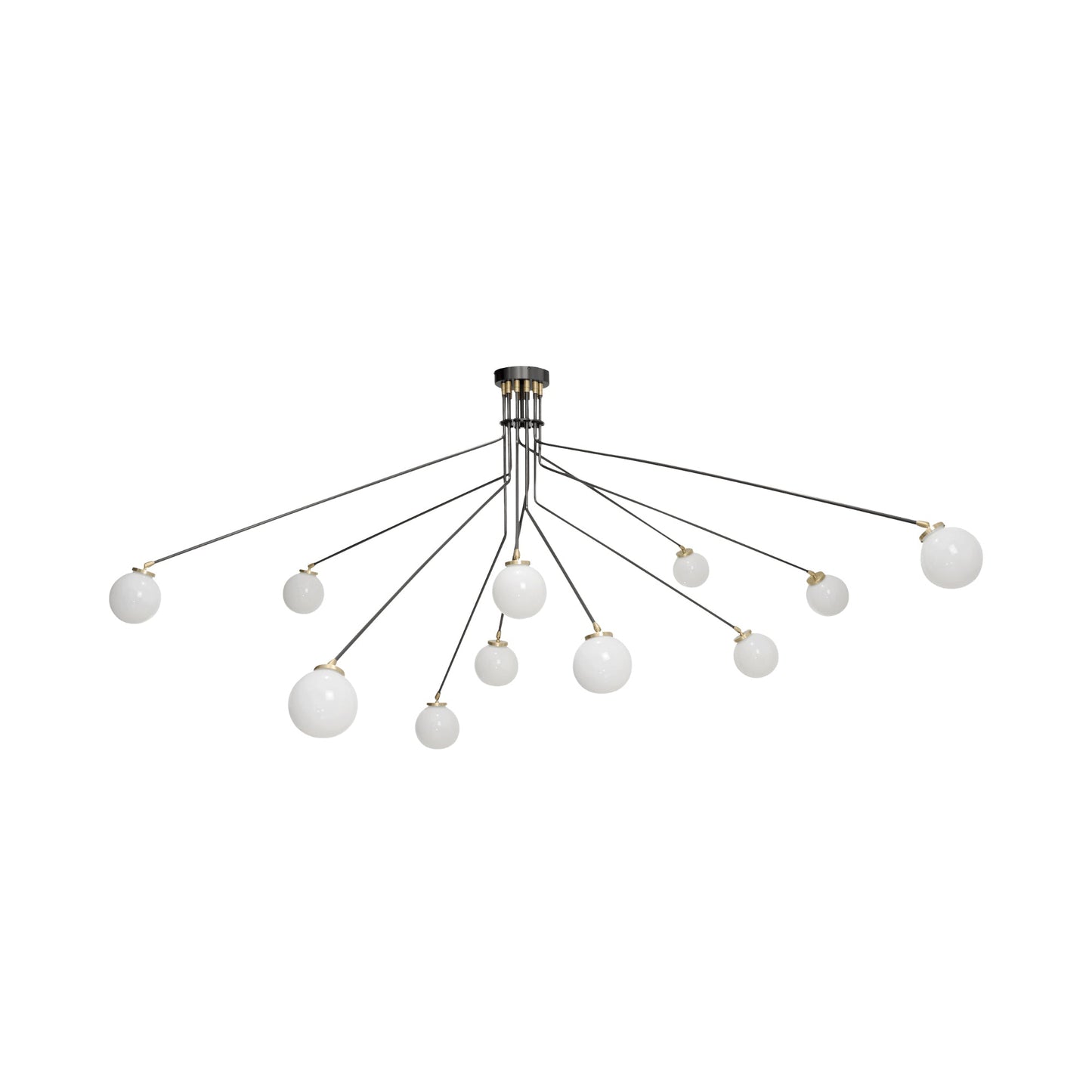 Array Ceiling Lamp | Luxury 1960s Italian-Inspired Rotating Brass Chandelier