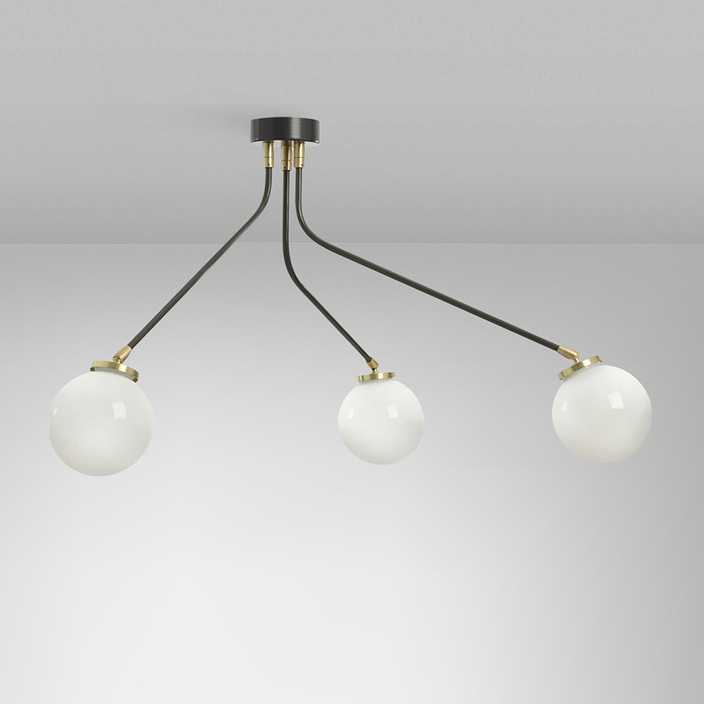Array Ceiling Lamp | Luxury 1960s Italian-Inspired Rotating Brass Chandelier