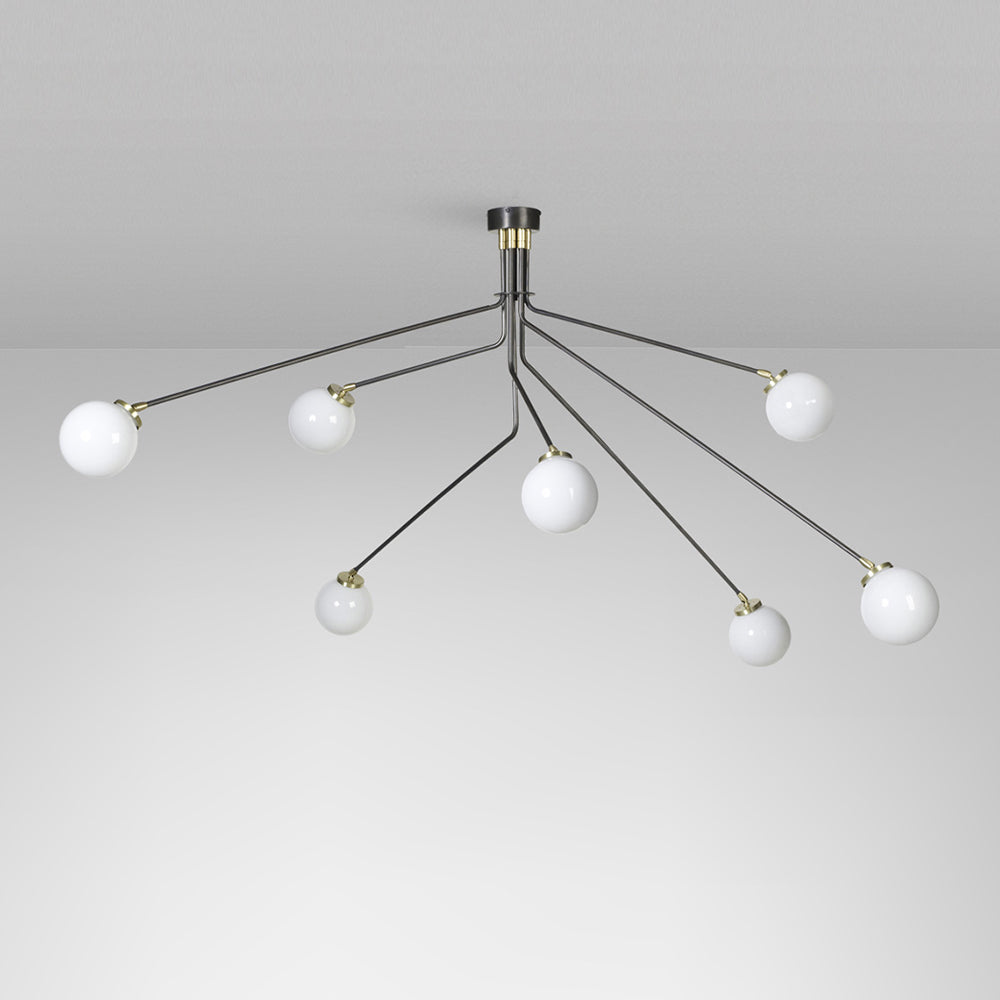 Array Ceiling Lamp | Luxury 1960s Italian-Inspired Rotating Brass Chandelier
