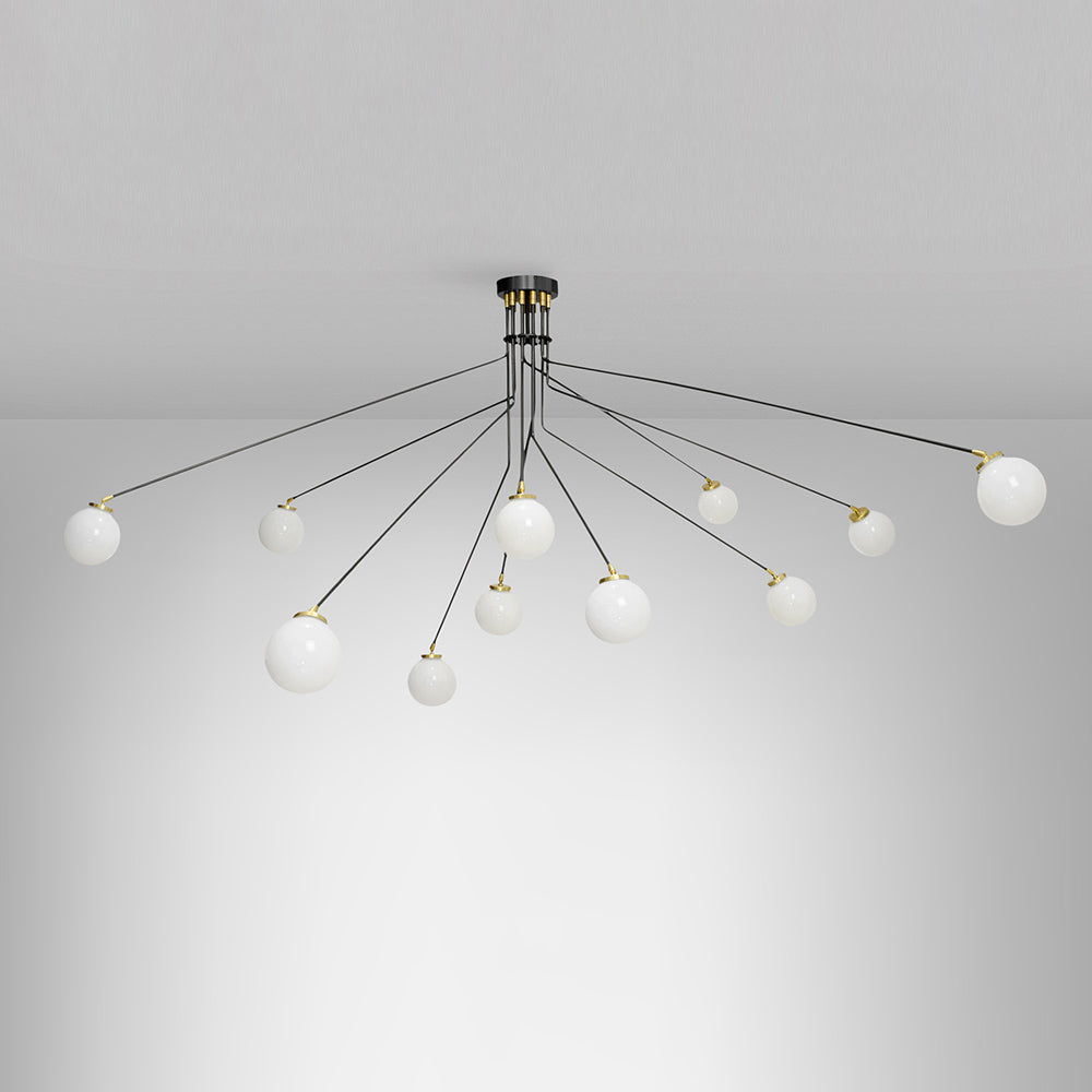 Array Ceiling Lamp | Luxury 1960s Italian-Inspired Rotating Brass Chandelier
