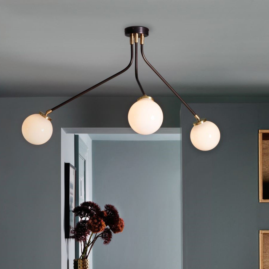 Array Ceiling Lamp | Luxury 1960s Italian-Inspired Rotating Brass Chandelier