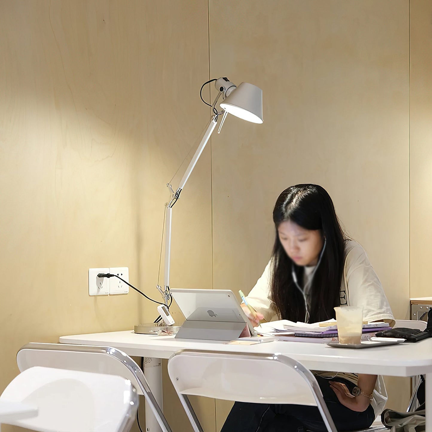 Brady Rocker Arm Table Lamp - Minimalist Aluminum Articulated Task Light