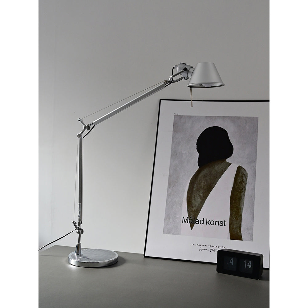 Brady Rocker Arm Table Lamp - Minimalist Aluminum Articulated Task Light