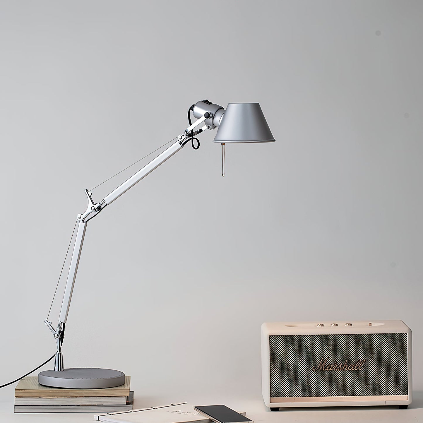 Brady Rocker Arm Table Lamp - Minimalist Aluminum Articulated Task Light