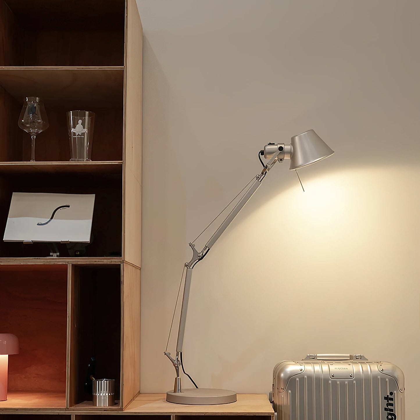 Brady Rocker Arm Table Lamp - Minimalist Aluminum Articulated Task Light