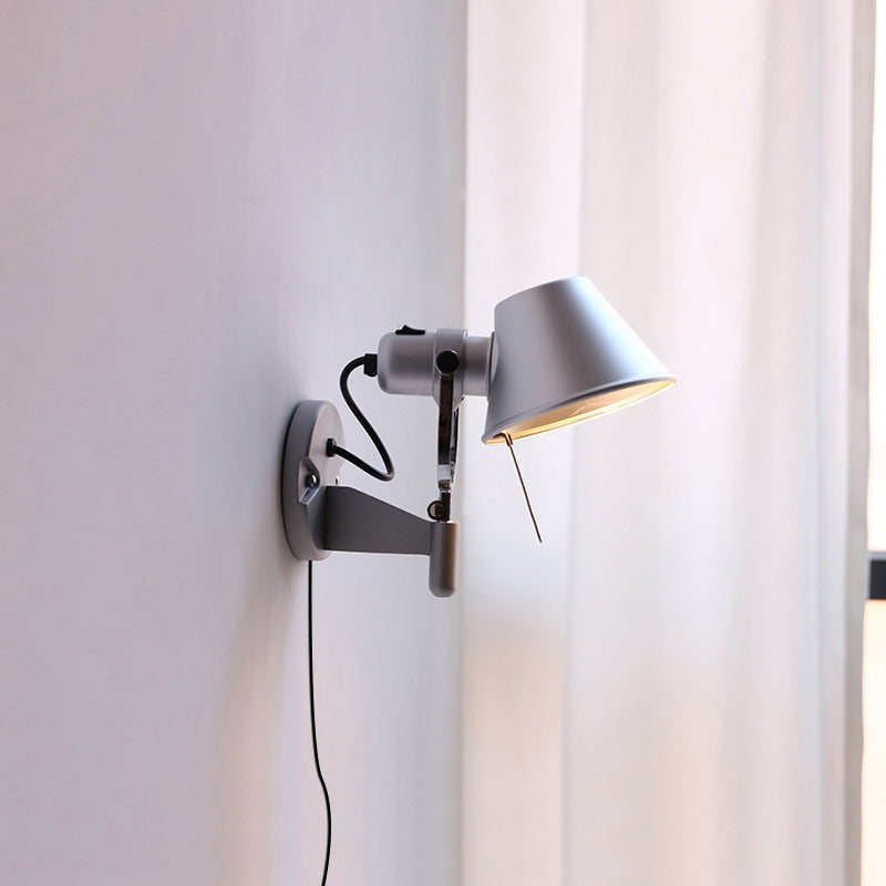 Brady Rocker Arm Plug-in Sconce – Adjustable Aluminum Swing-Arm Reading Wall Light
