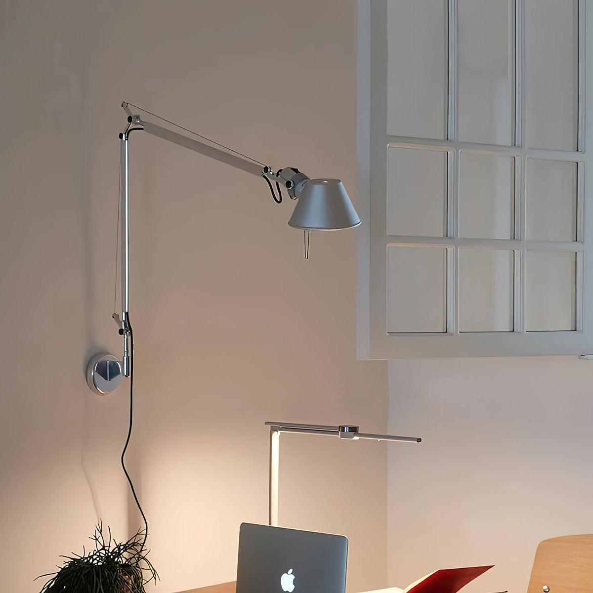 Brady Rocker Arm Plug-in Sconce – Adjustable Aluminum Swing-Arm Reading Wall Light