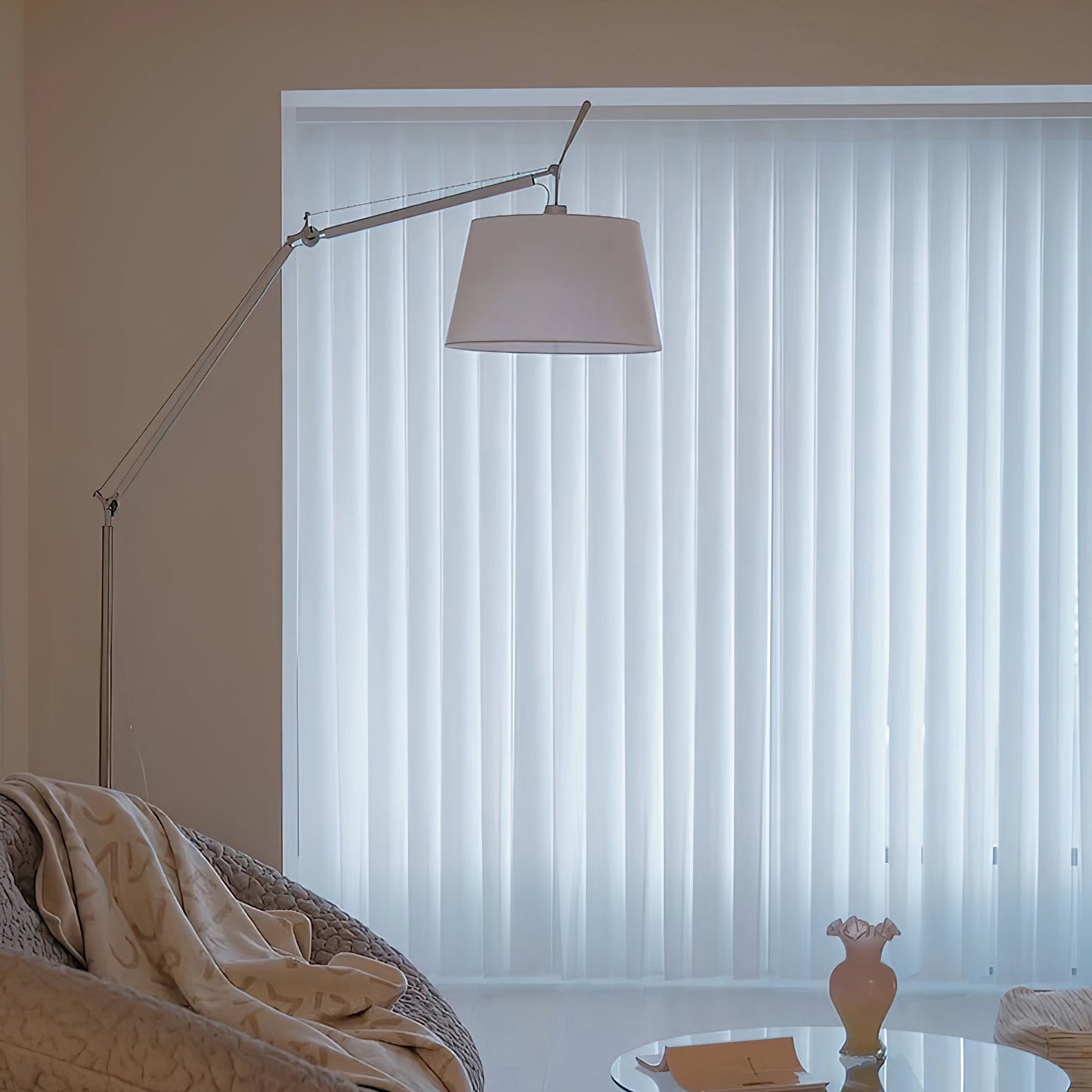 Artemide Floor Lamp | Luxury Cantilevered Aluminum & Parchment Standing Light